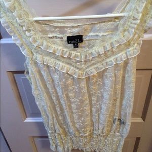 Cream colored Rue 21 shirt