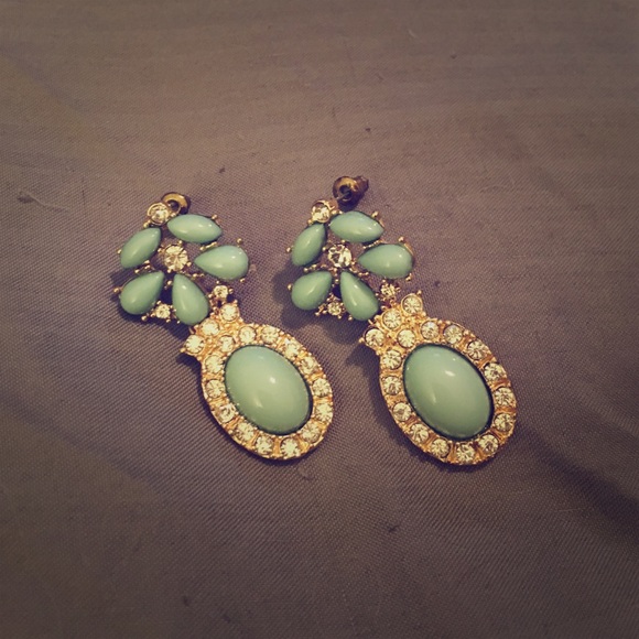 Gold/blue earrings