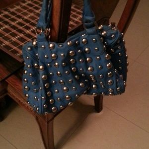 Blue fashionable purse