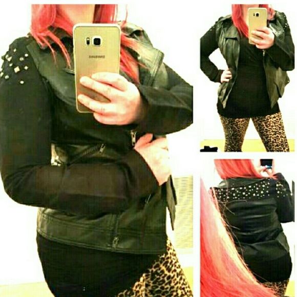 ⚡️Sale! ☆HP☆ Studded Motorcycle Jacket 💖 - Picture 5 of 5