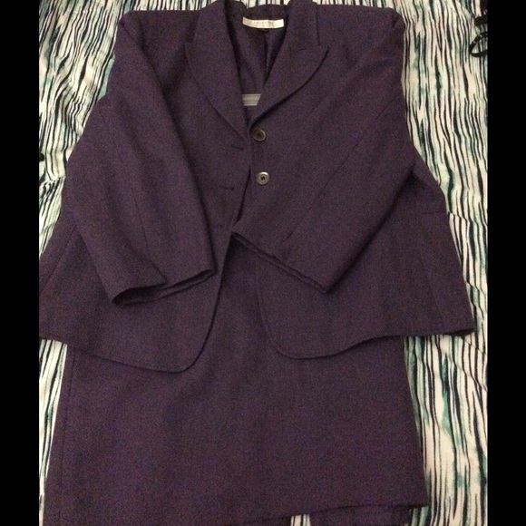 Purple Skirt Suit Set