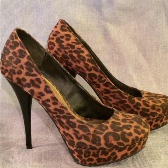 Candie's Leopard Platform Heels