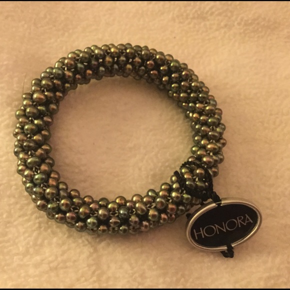 NWT Honora Stretch Gray Seed Pearl Bracelet