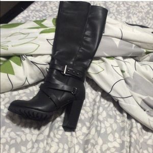 Leather knee High Boots