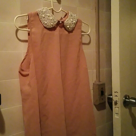 Beaded/ Pearled Collar Sleeveless Top - Picture 1 of 3