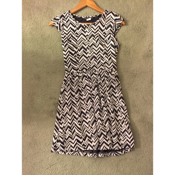 Black and white skater dress