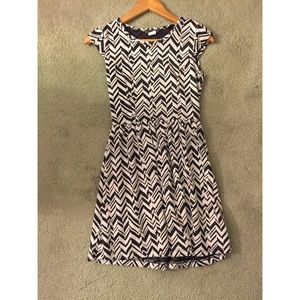 Black and white skater dress