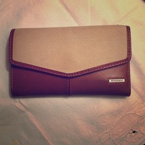 Woolrich Leather & Canvas Checkbook Wallet