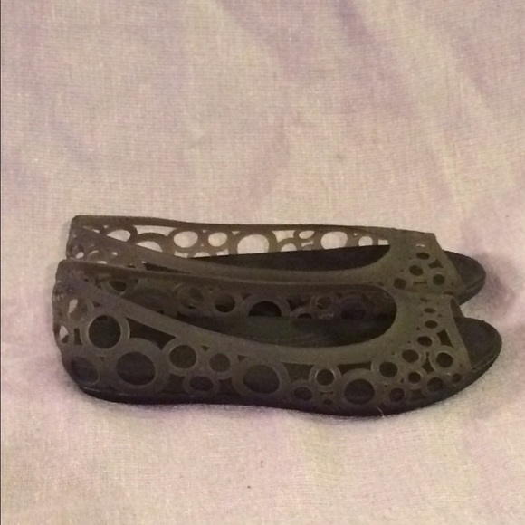 Crocs Adrina Gray Flats Slip on