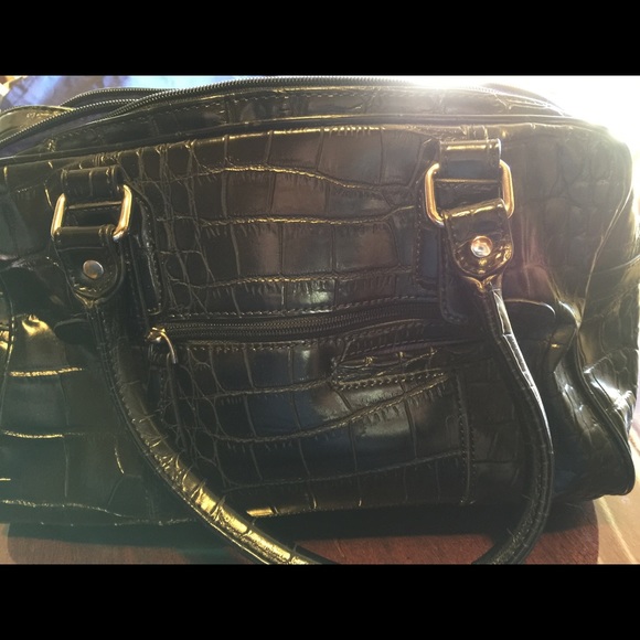 Mady Claire "Laura" Croco Embossed leather tote - Picture 3 of 4