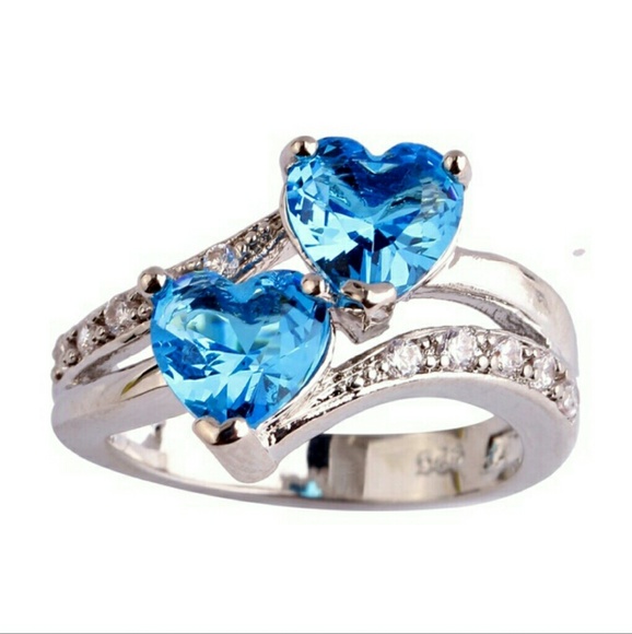 New Size 9 Double Heart Ring
