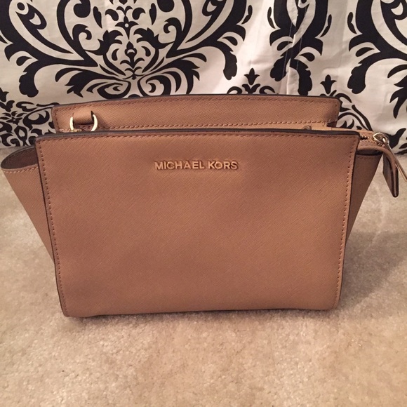 'Selma - Mini' Saffiano Leather Messenger Bag