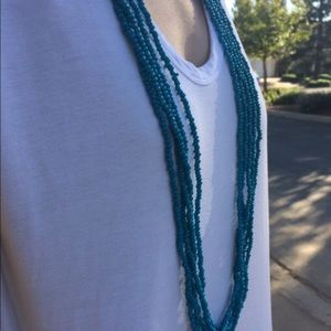 Jewelry - Long Blue Beaded Necklace Jewelry - Long Blue Beaded Necklace