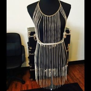 Gold chain dress