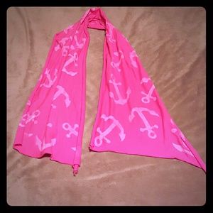 Pink Nautica anchor scarf