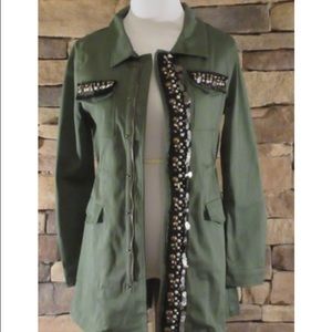 Embellished military jacket