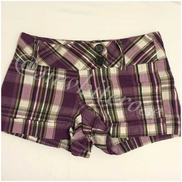 ⚡️Purple Plaid Shorts - Picture 2 of 3