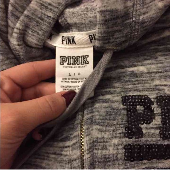 PINK Velour Limited Edition Bling Zip - Picture 4 of 4