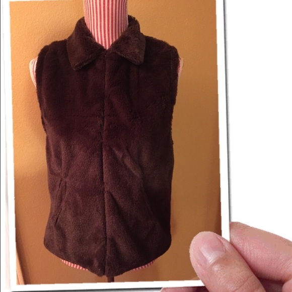 SOLD!!   Brown Faux Fur Vest