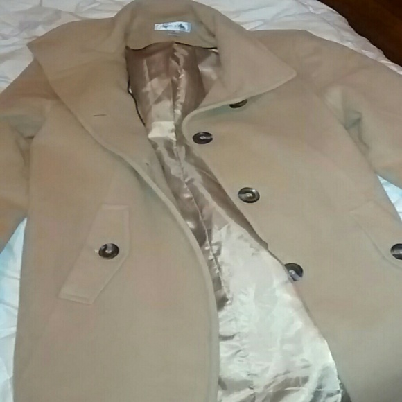 Tan peacoat