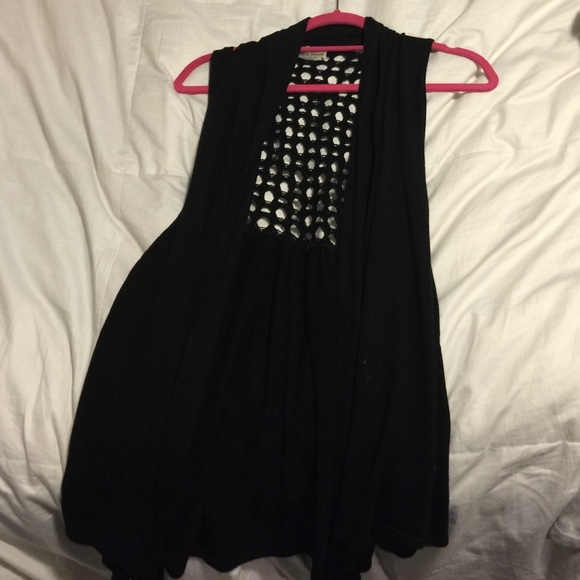 ⛔️SOLD⛔️ Black crochet vest