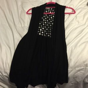 ⛔️SOLD⛔️ Black crochet vest