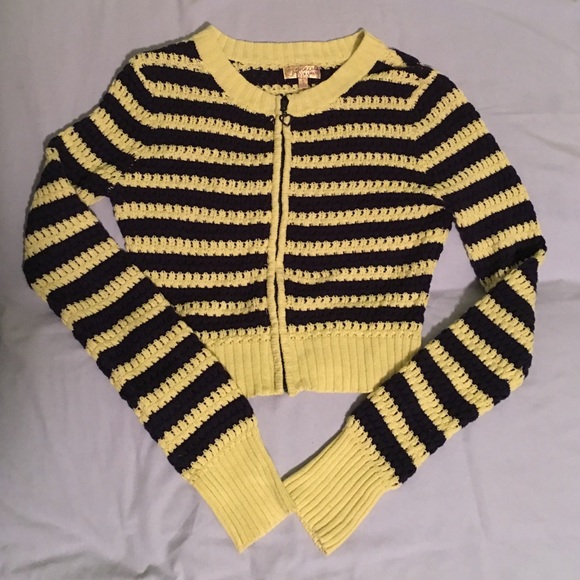 Striped knit jacket