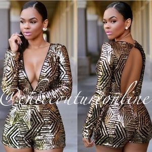 SEQUIN ROMPER SIZE M