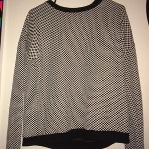 Checkered crew neck sweatshirt