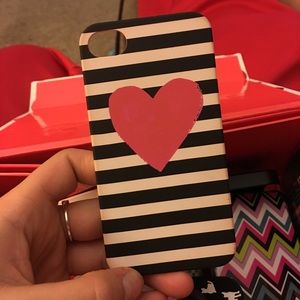iPhone 4/4s case Heart and Stripes