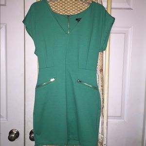 XOXO knee length green dress