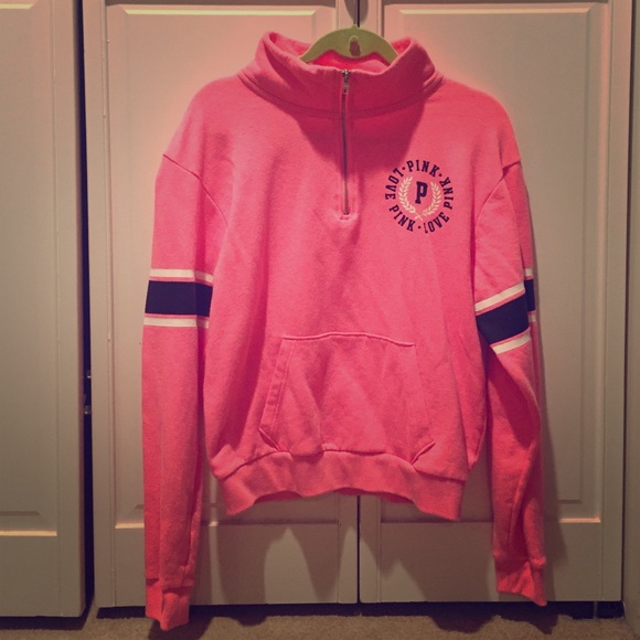 VS PINK half-zip sweater