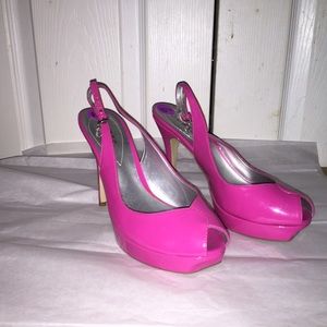 Hot pink Guess pumps