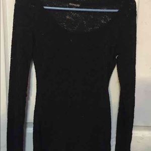 Express Black lace shirt