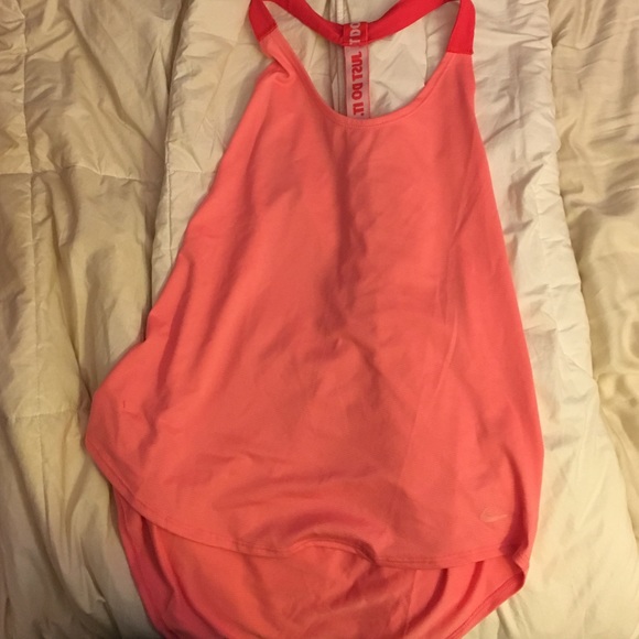 Pink Open Back Nike Dri Fit Tank
