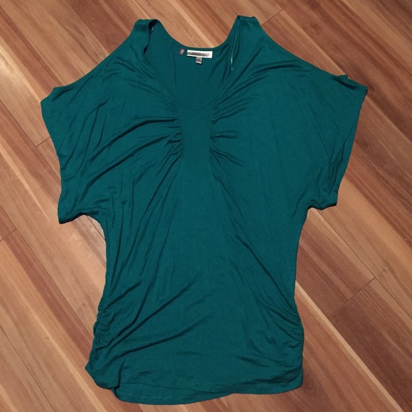 JLo cold shoulder dress shirt