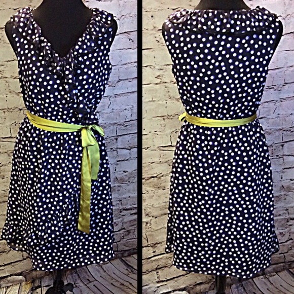 The Limited Dresses & Skirts - THE LIMITED NAVY POLKA DOT DRESS
