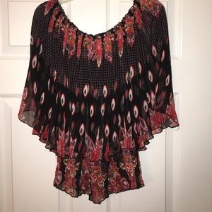 Peacock design blouse