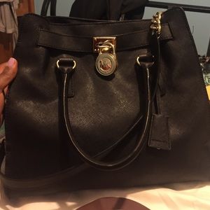 MICHAEL KORS HAMILTON LEATHER TOTE-Large