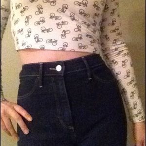 High waist skinny jeans