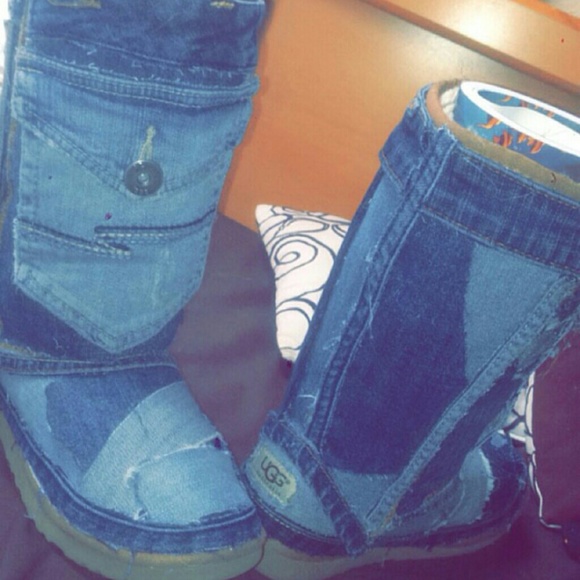 Custom denim uggs