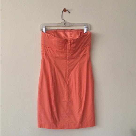 🚫 DONATED Bebe- Coral strapless bodycon dress - Picture 2 of 4