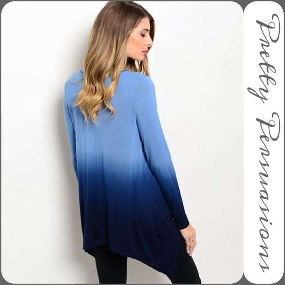 SOLD ~ NWT Long Sleeve Ombré Top - Picture 2 of 4