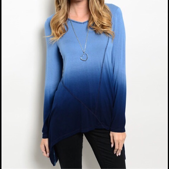 SOLD ~ NWT Long Sleeve Ombré Top - Picture 3 of 4