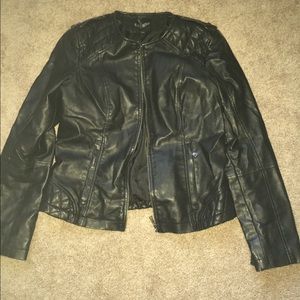 Express Quilted Faux Leather Moto Jacket