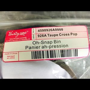 Thirty one oh snap bin