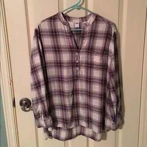 Plaid Flannel Maternity Top