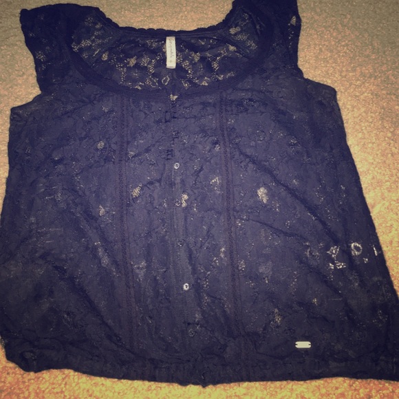 Navy Blue Fashion Top