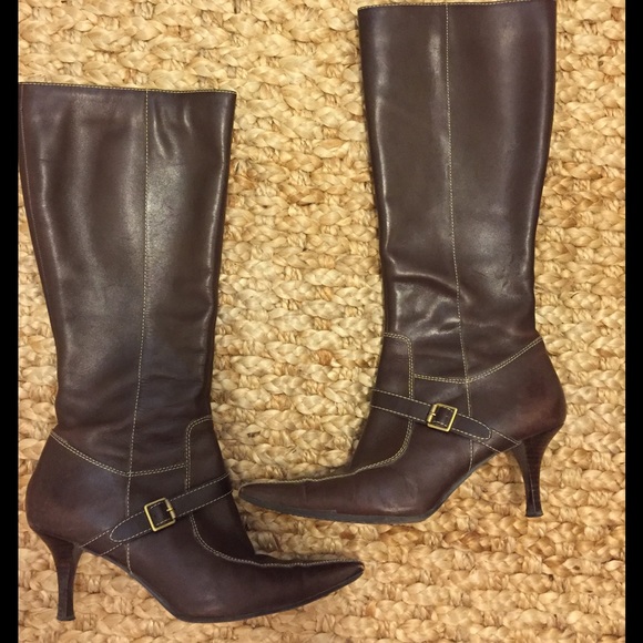 Anne Klein Shoes - Anne Klein iflex Majester Brown Leather Tall Boot