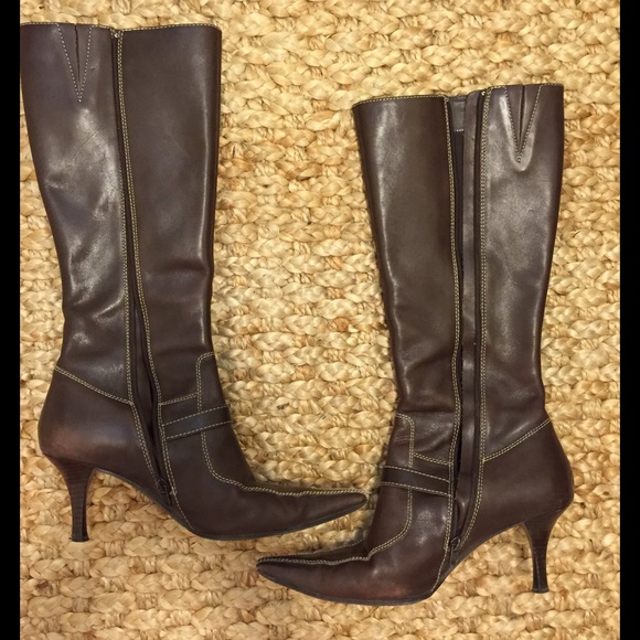 Anne Klein iflex Majester Brown Leather Tall Boot - Picture 2 of 4